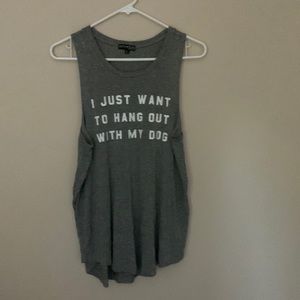 “I Just Want To Hang Out With My Dog” Tank Top